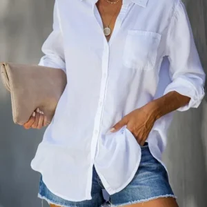 Chemise uni pour femme