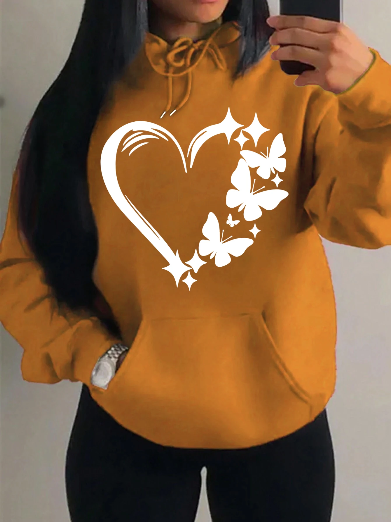 Sweat à Capuche "cœur et papillon" – Image 19