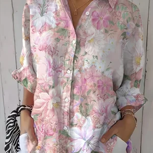 Chemisier floral élégant pour femme