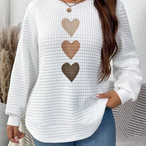 Sweat shirt Valentine " coeur " pour femme