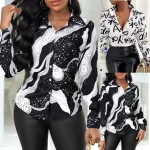 Chemise  blanc et Noire pour femme