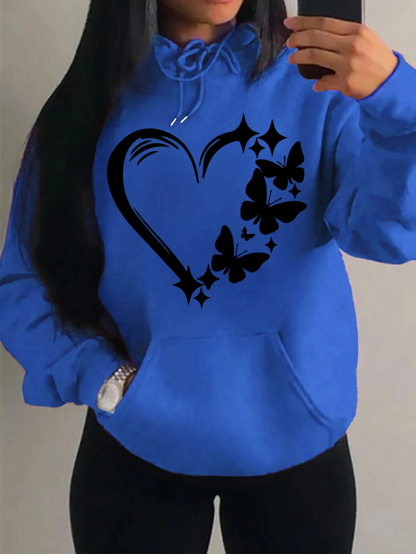 Sweat à Capuche "cœur et papillon" – Image 4
