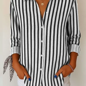 Chemise à  rayure pour femme