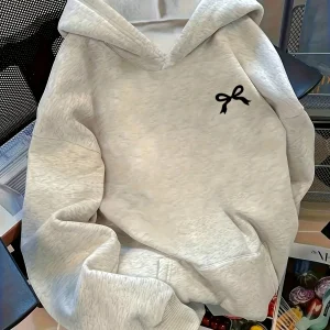 Sweat shirt à Capuche au nœud de Ruban