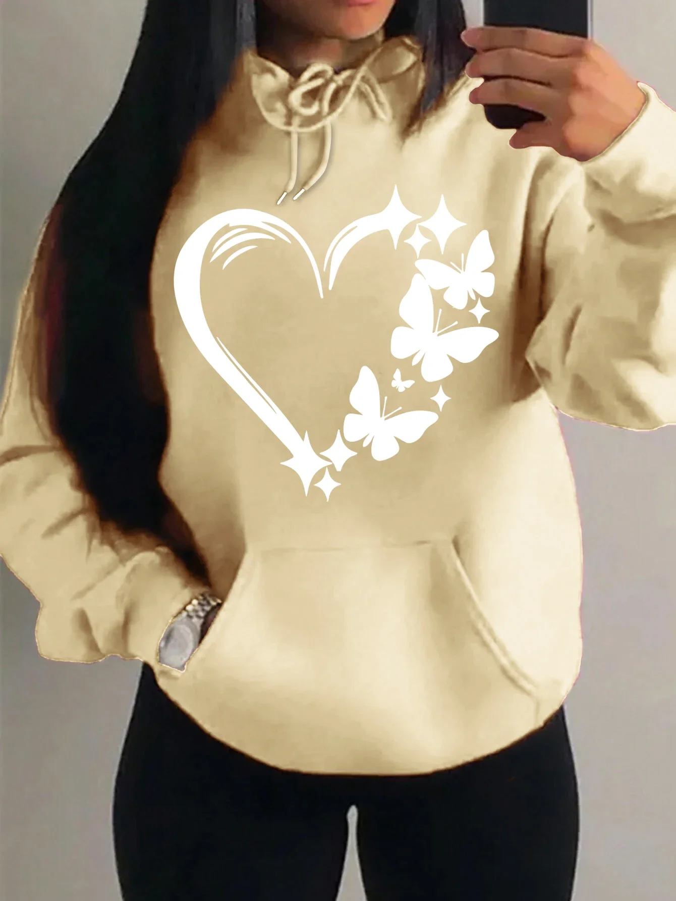 Sweat à Capuche "cœur et papillon" – Image 17