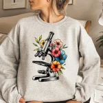Sweat shirt motif "fleur"
