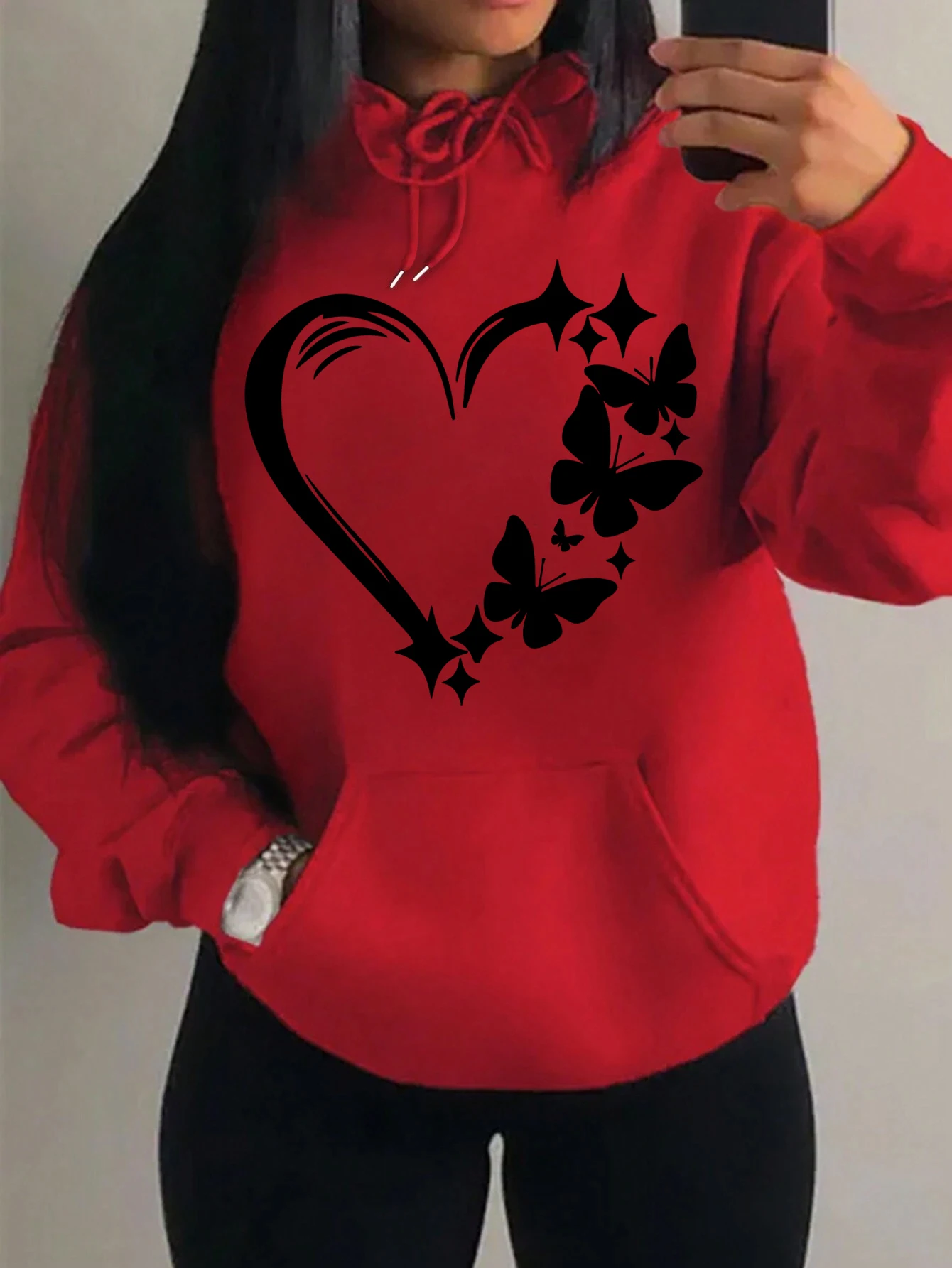 Sweat à Capuche "cœur et papillon" – Image 6
