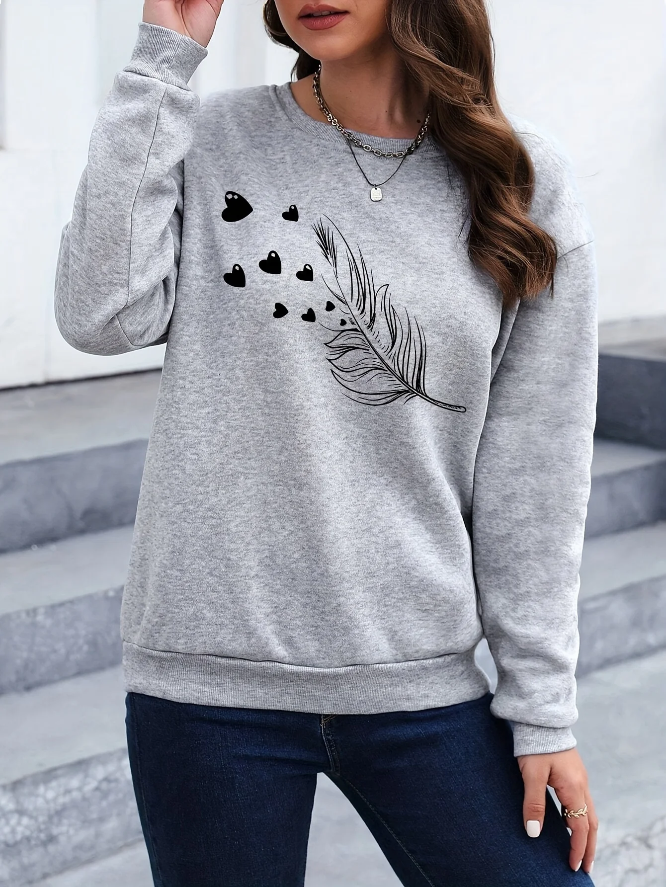Sweat shirt à fleur – Image 3