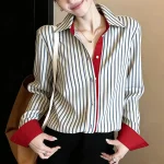 Chemise à rayures pour femme