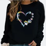 Sweat shirt "cœur et petite patte"