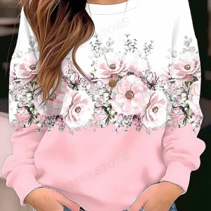Sweat shirt à "Fleur"pour femme