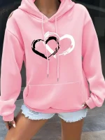 Sweat à Capuche motif "cœur"
