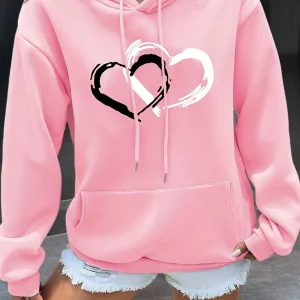 Sweat à Capuche motif "cœur"