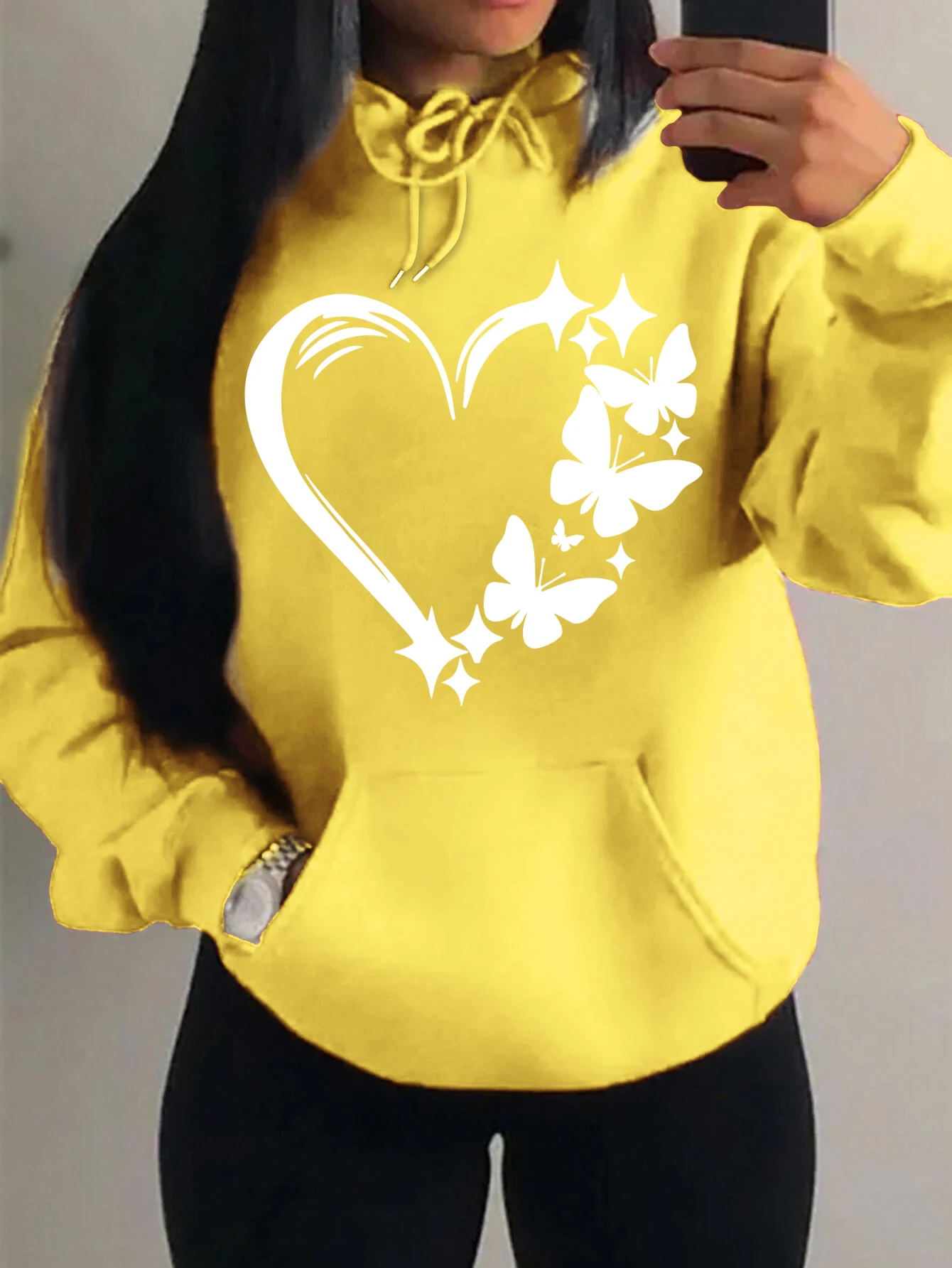 Sweat à Capuche "cœur et papillon" – Image 22