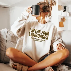 Sweat shirt avec écriture