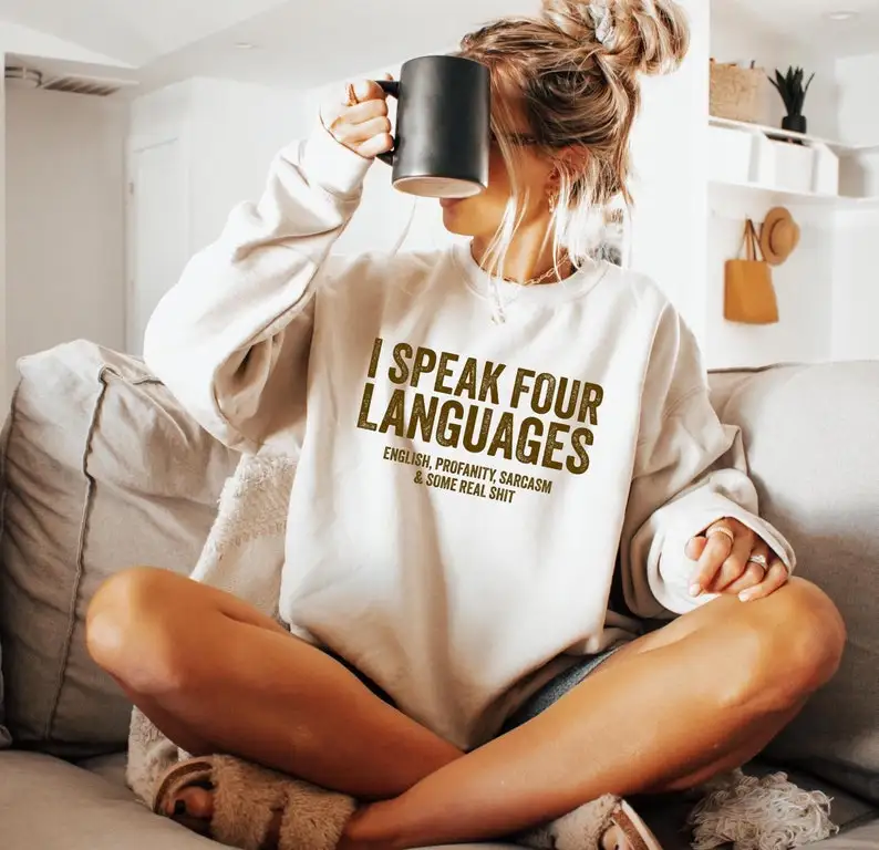 Sweat shirt avec écriture