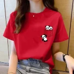 T-shirt femme avec col rond