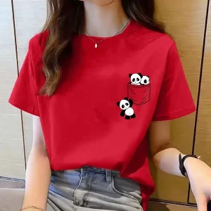 T-shirt femme avec col rond