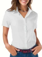 Chemise  blanche à manches courtes