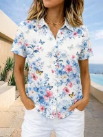 Chemise à col rabattu
