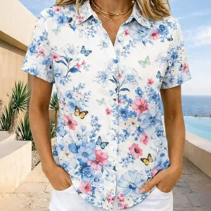 Chemise à col rabattu