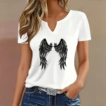 T-shirt à motif d'ailes