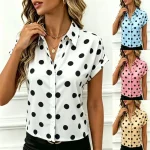 Chemisier femme à pois.