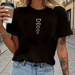 T-shirt à imprimé cœur.