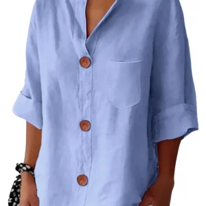 Chemise à col V