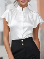 Haut pour femme  décontracté à boutons.