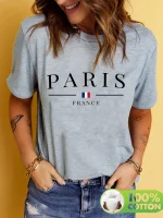 T-shirt  imprimé “PARIS France”.