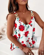 Débardeur pour femme à bretelles chaîne.