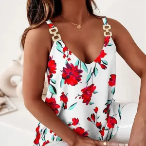 Débardeur pour femme à bretelles chaîne.