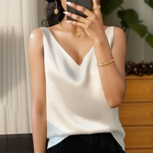 Débardeur pour femme en satin.