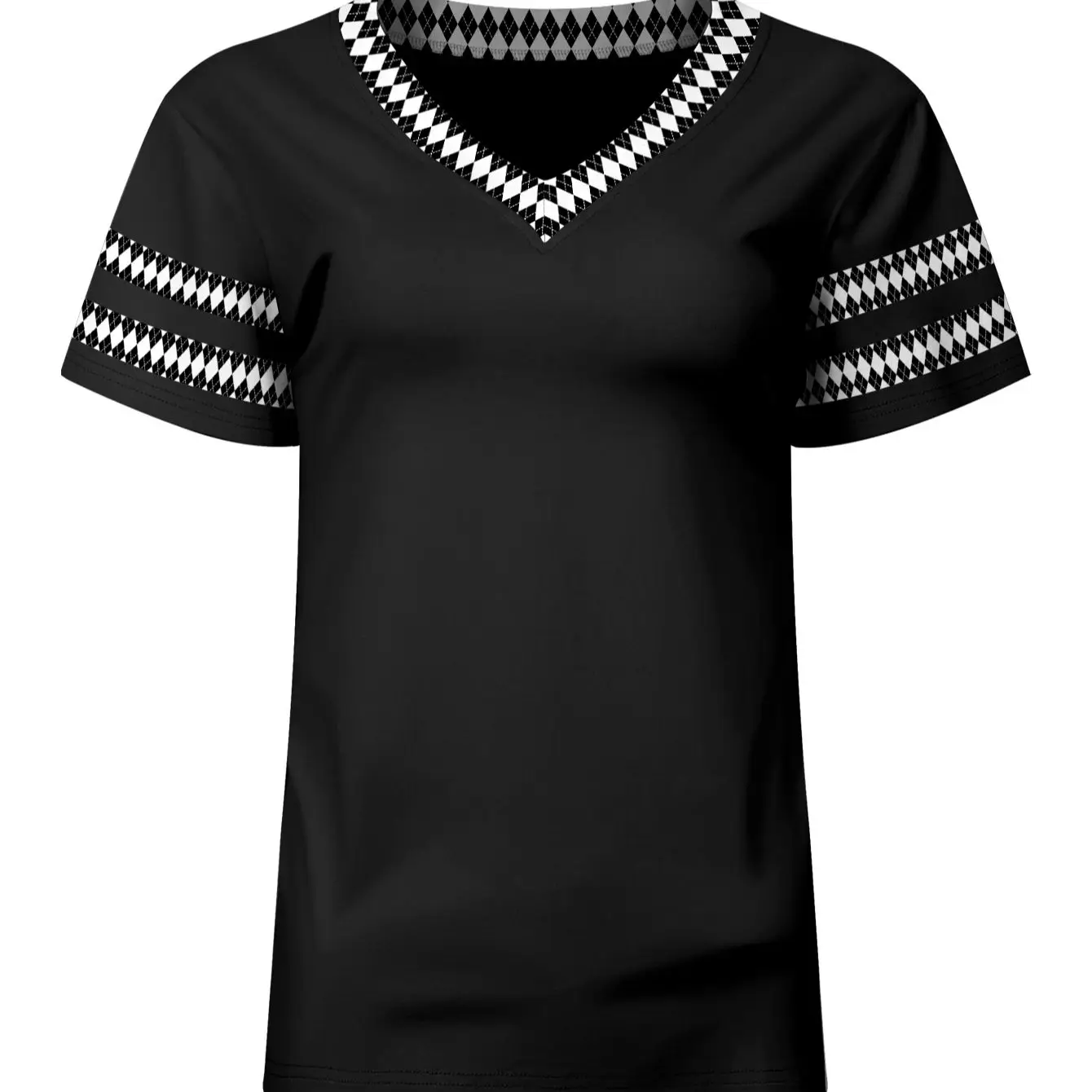 Haut pour femme noire à rayures blanc. – Image 7