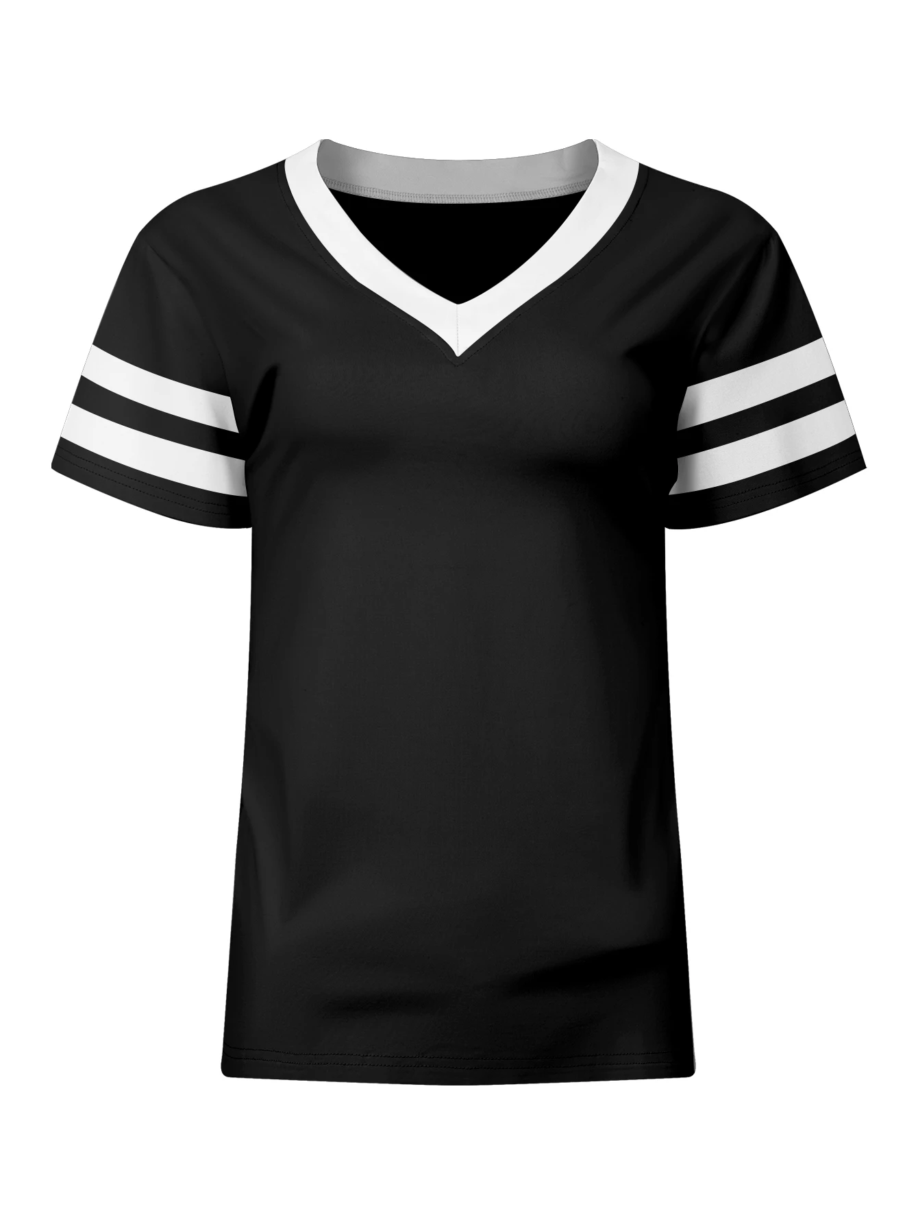 Haut pour femme noire à rayures blanc. – Image 3